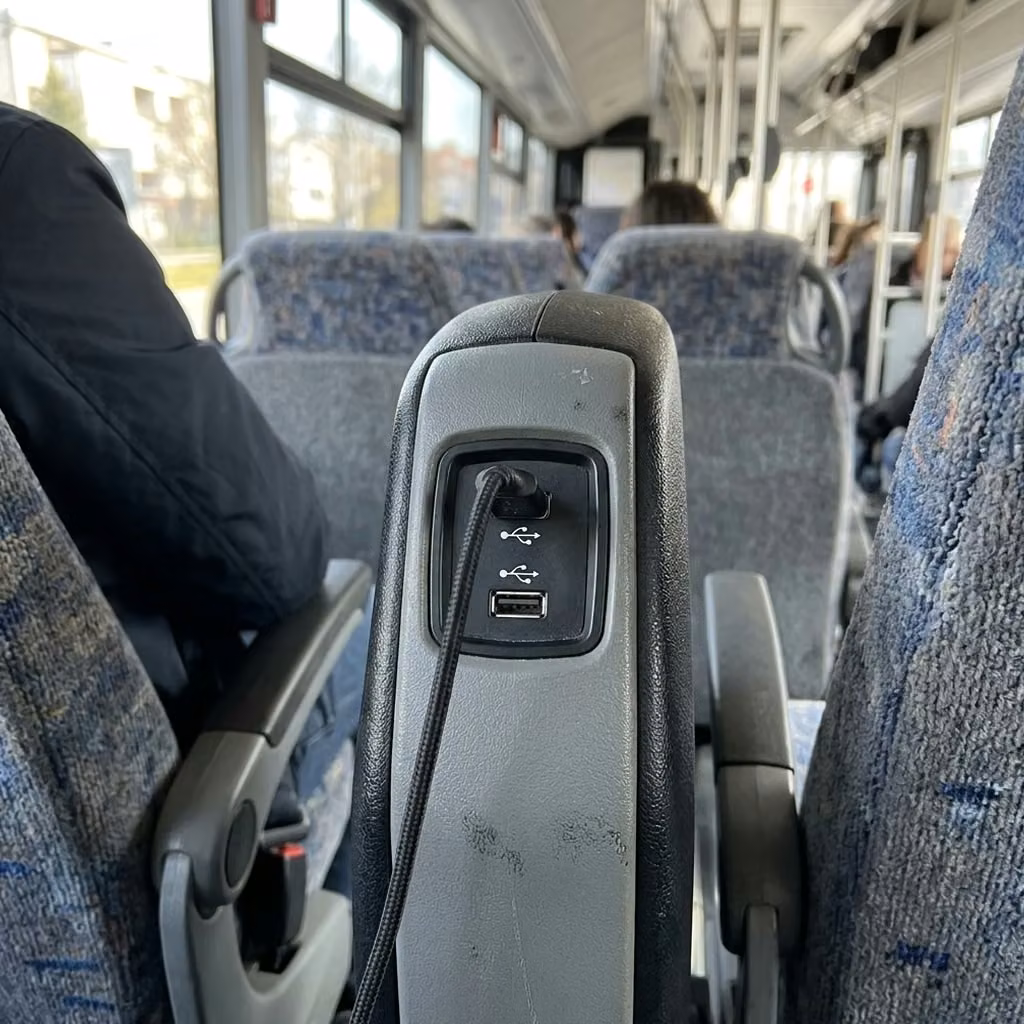 santa paula 28 passenger minibus usb charging
