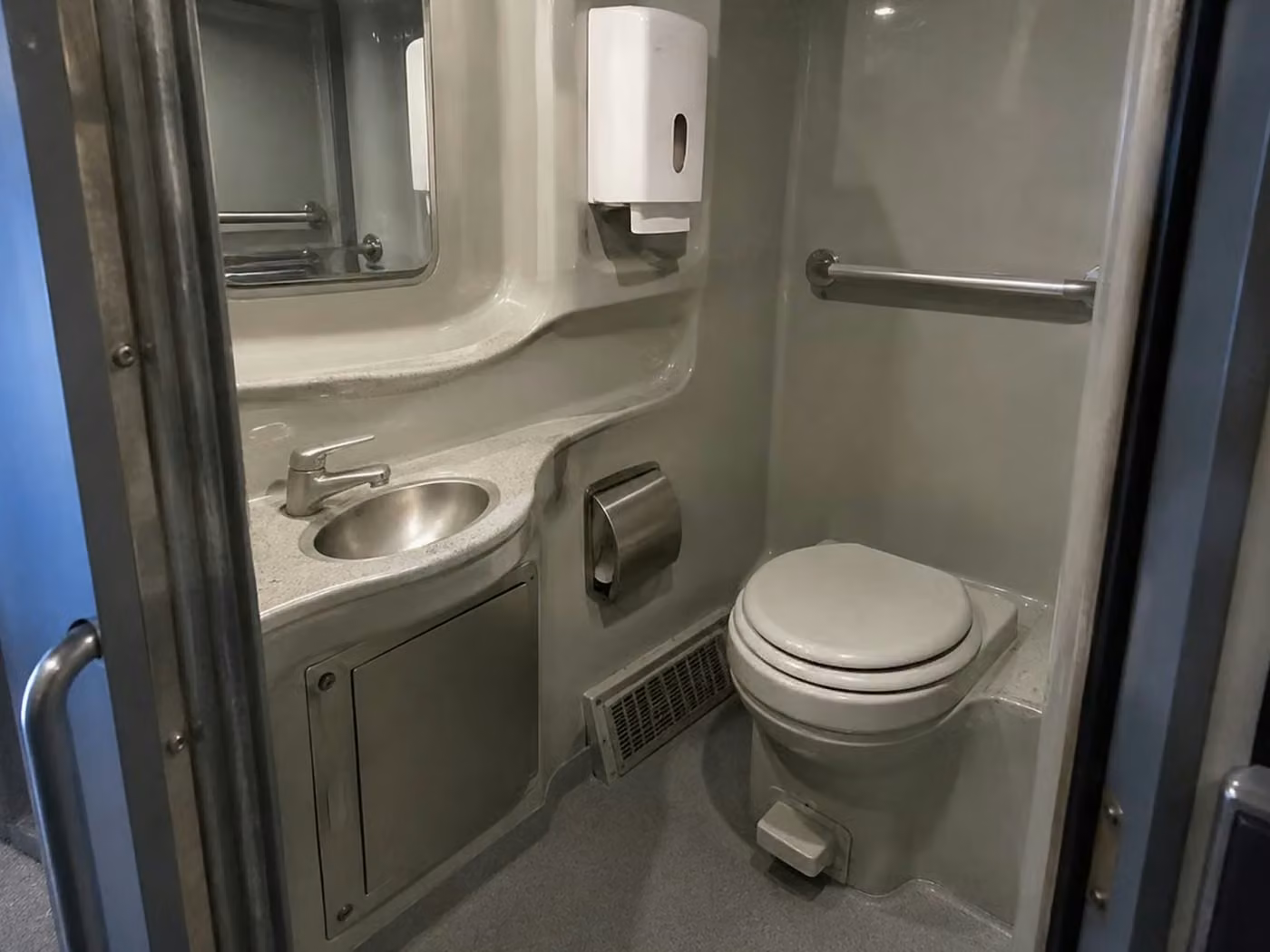 santa paula charter bus onboard restroom