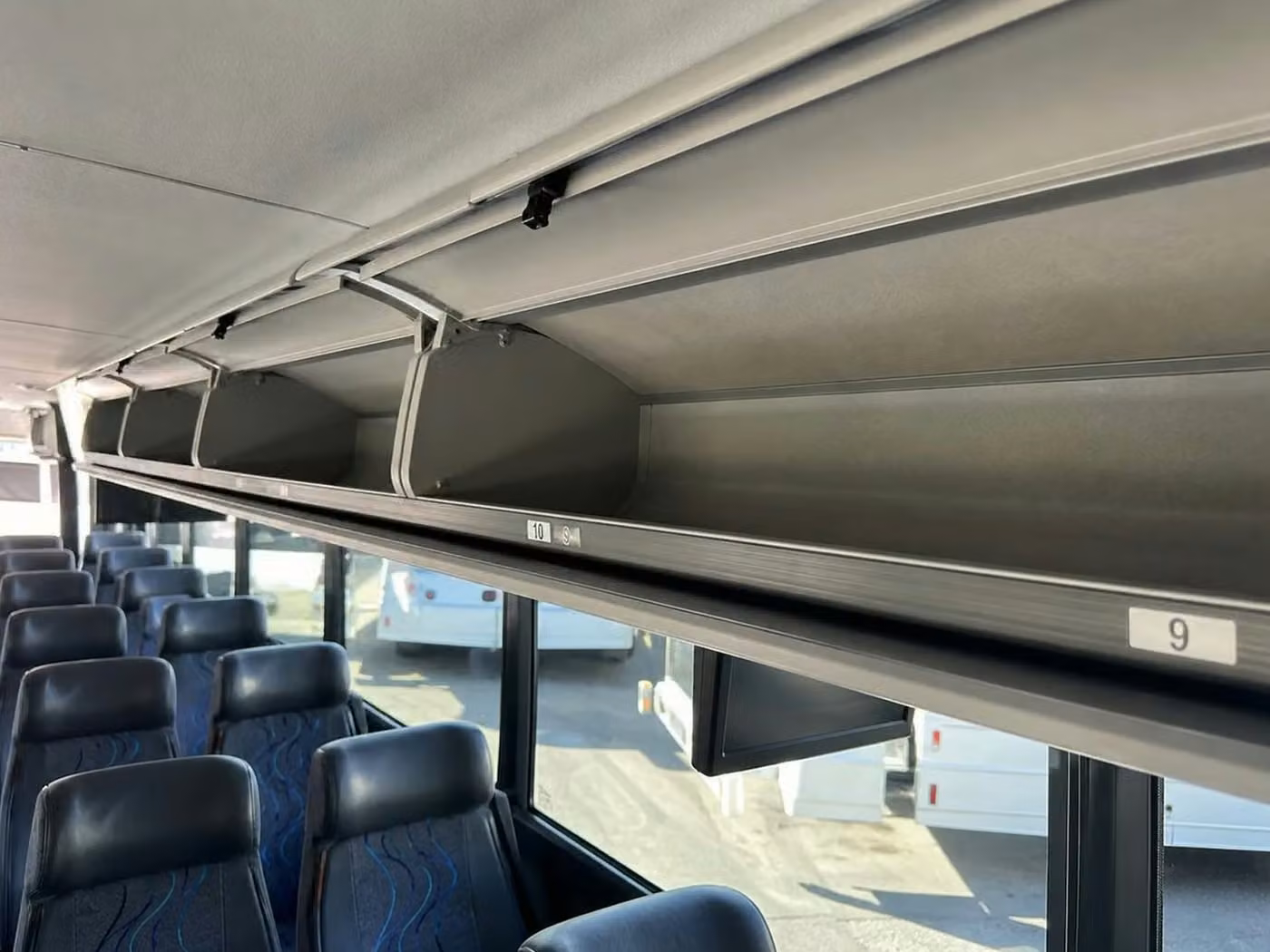santa paula charter bus overhead storage